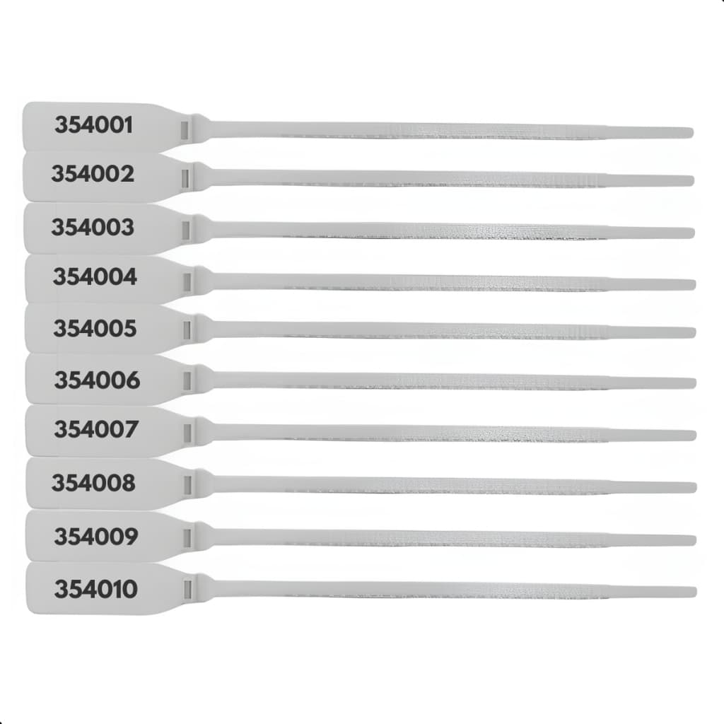 KIt 100 Lacre De Segurança Numerados Sequencial Hospital Bolsa Mala Viagem 16cm