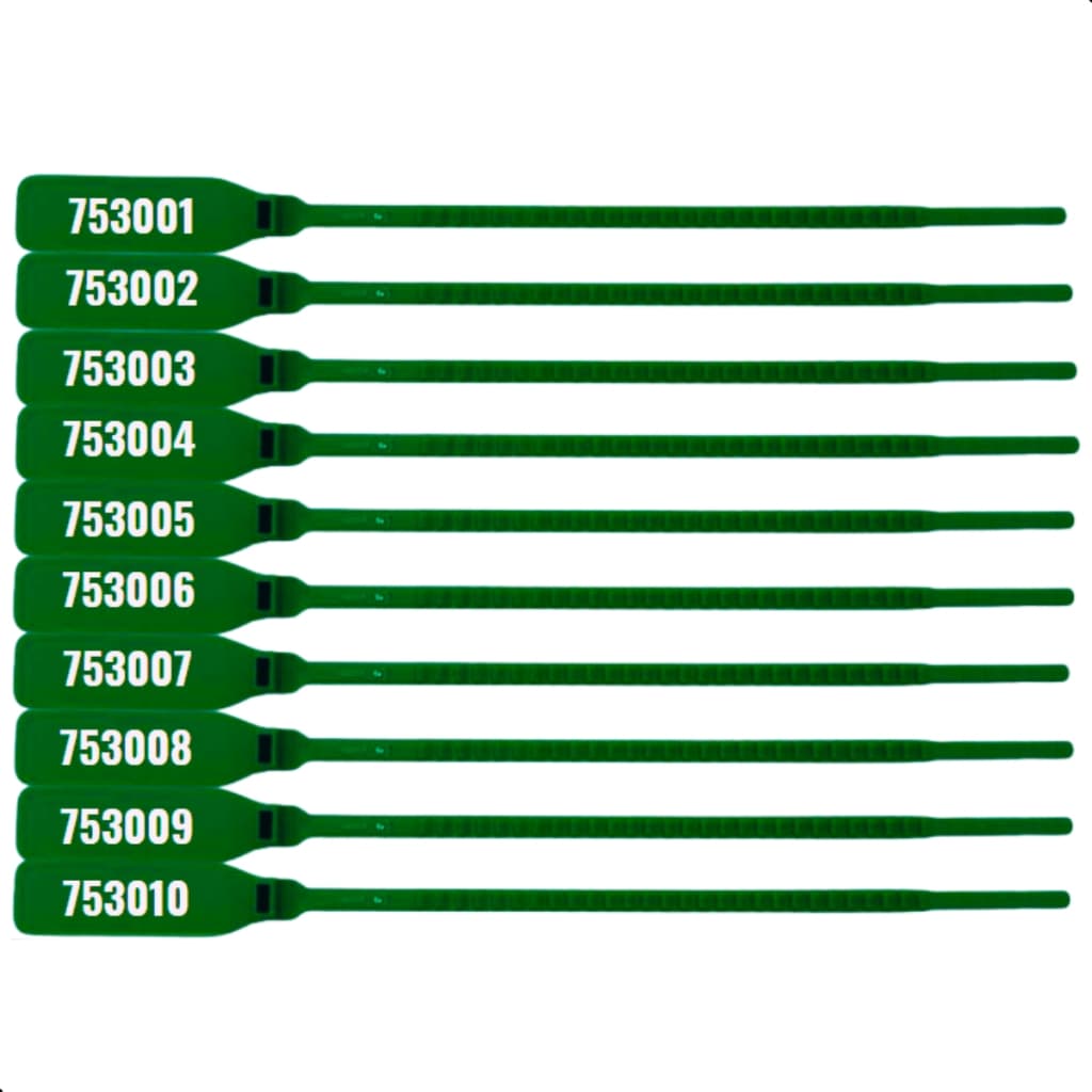 500 Peças Lacre De Segurança 16cm Malote Numerção Sequencial Hospitalar Mala