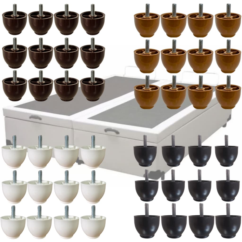 Kit Pes Cama Box Mini, Pequeno Casal, Queen, King Solteiro Ortobom Gazin Castor 4cm