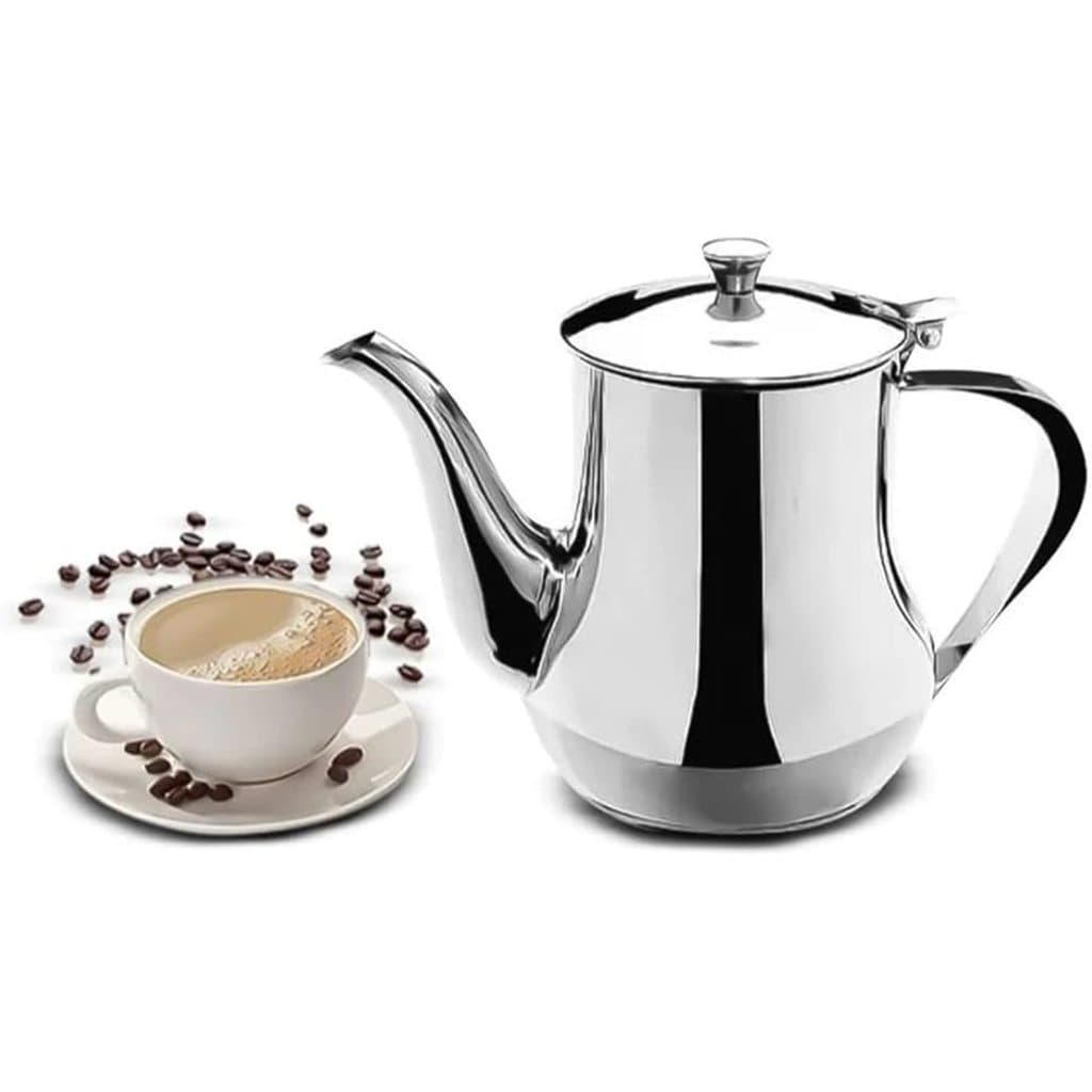 Mini Bule de Inox Com Tampa E Alça 420ml Bule Pequeno para Cha/Cafe/Leite Multiuso