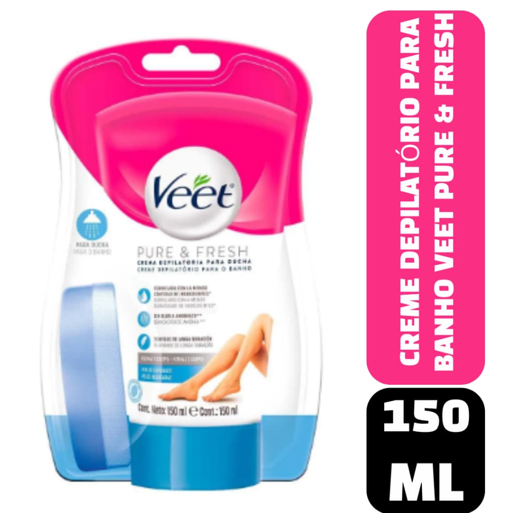 Creme Depilatório para Banho Veet Pure & Fresh 150ml