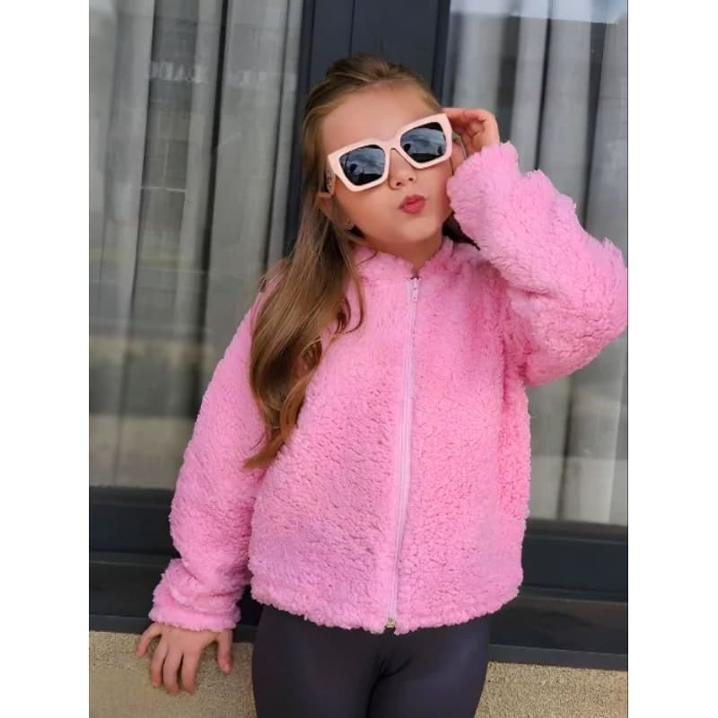 Blusa de Frio Menina Infantil Pelinho com Capuz TOUCA Tedy Casaco Teddy Ted Roupa de Frio Conjunto Quentinho