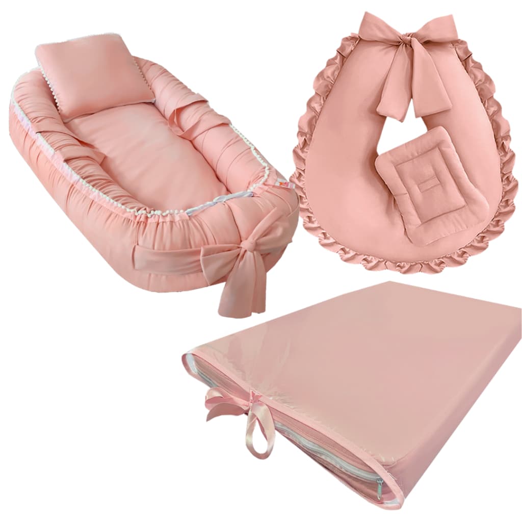 Kit Ninho Redutor Bebe + Trocador Impermeável e Almofada de Amamentação para Amamentar