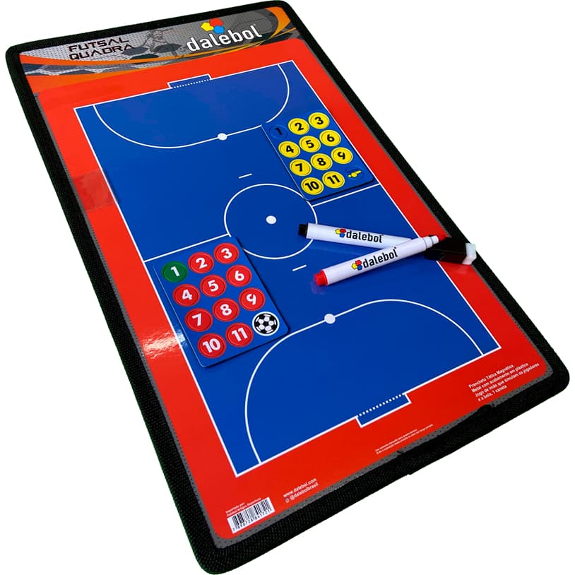 Prancheta Tática Magnética Futsal Quadra Salão Dalebol Imã E Caneta 38 x 24cm