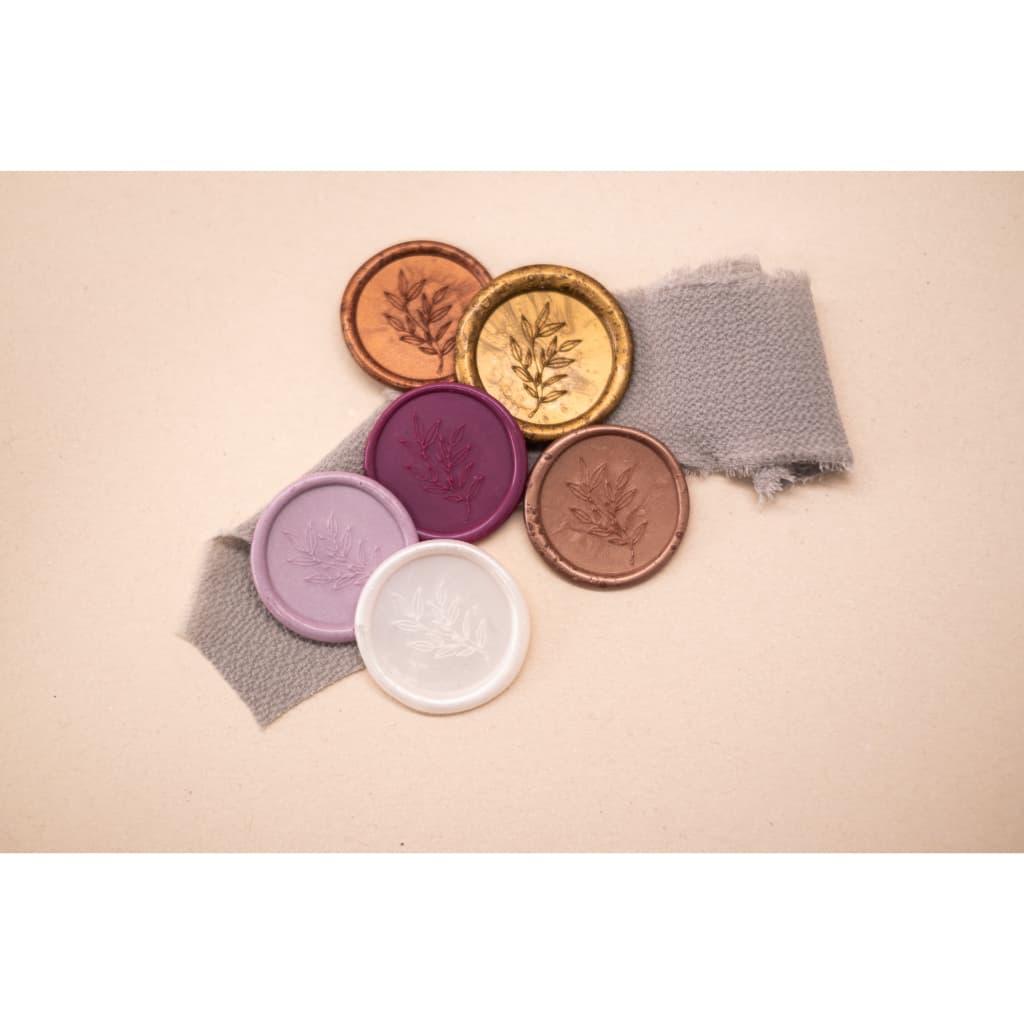 Lacres de cera Acacia convite de casamento kit 25un - Envio Imediato