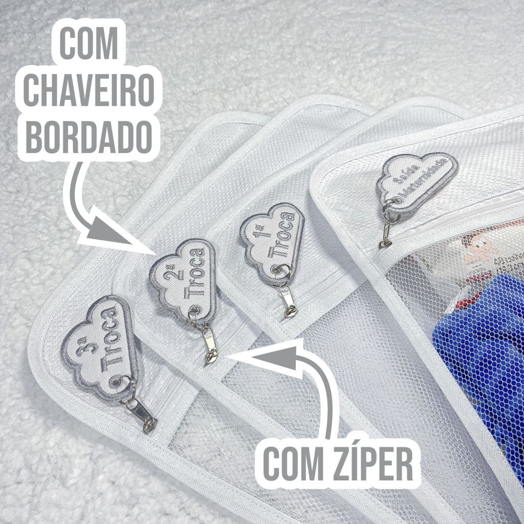 6 Saquinho Maternidade Organizador Viagem Mala Bebê 35x30 MALA/VIAGEM/ROUPA SECA/ROUPA LIMPA
