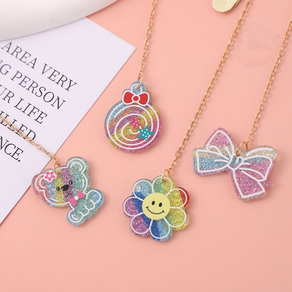 Marcador de página clipe de Metal pingente acrílico Estilo Fofo Kawaii colorido