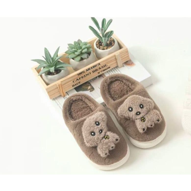 Pantufa de cachorrinho Chinelo De Casa Feminina Menina Pelúcia Confortável Inverno infantil
