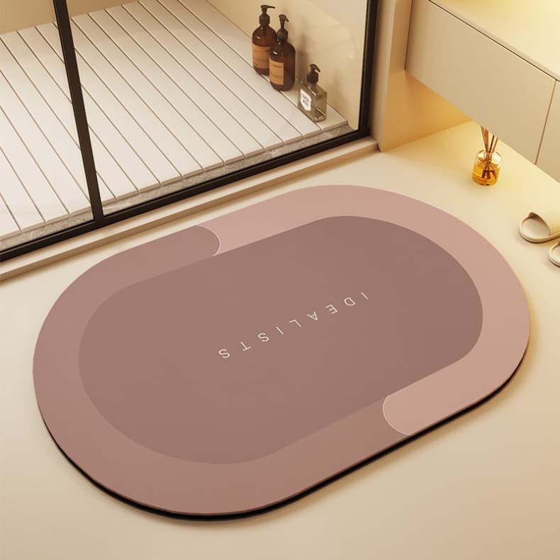 Tapetes  De Secagem Rápida Em Microfibra  Antiderrapante De Banheiro / Porta De Entrada 2 Unidades