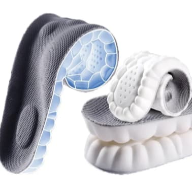 Palmilha Super 4D Confortável Gel  Macia Pisada Leve Anatômica Anti Impacto Pronada Respirável Caminhada Corrida Trilhas