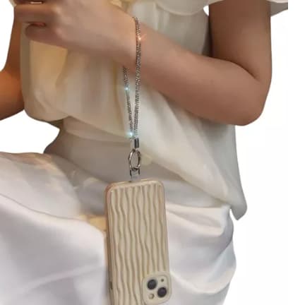 Cordão Telefônico , Com Corrente De Pulso Anti-Perda De Alças Telefônicas Curtas