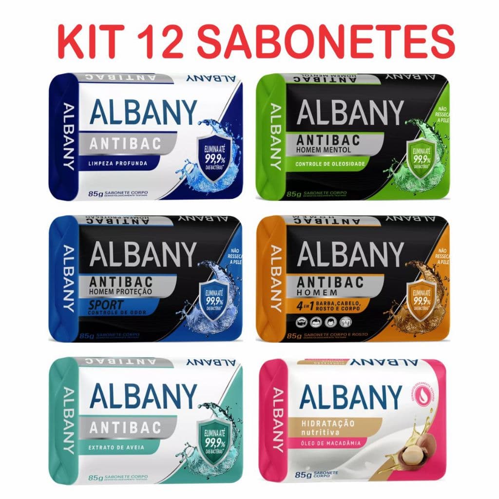 Sabonete Albany Kit Com 12 Unidades 85g A Escolher