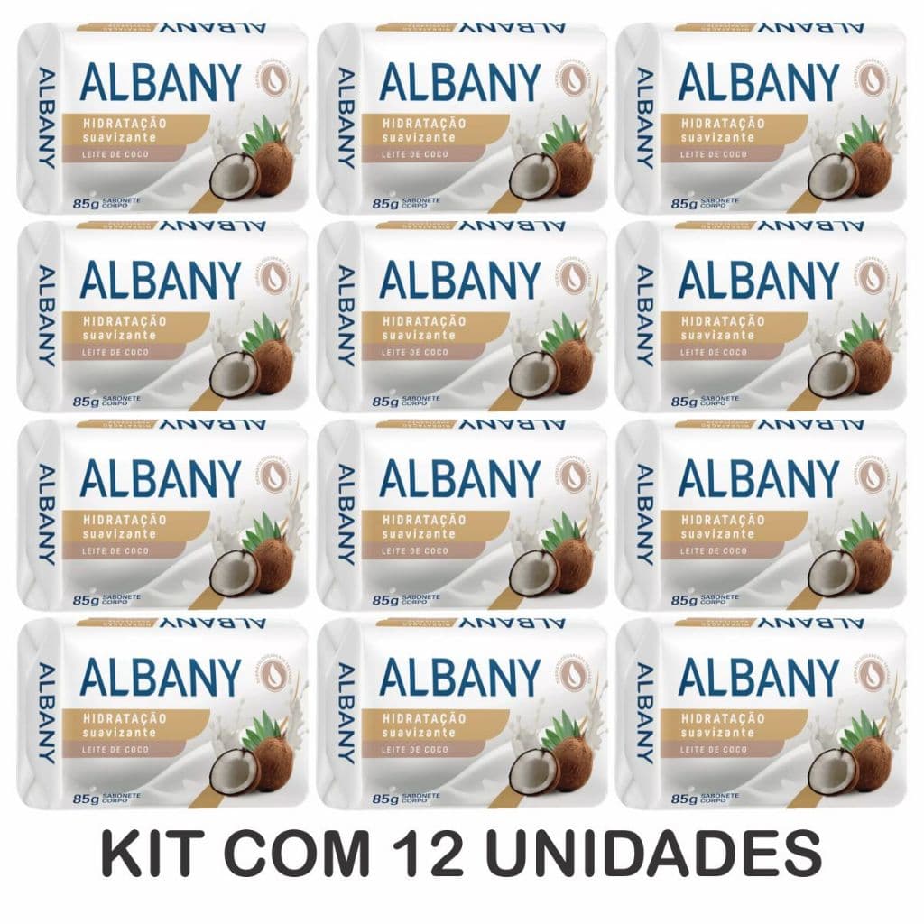 Kit 12 Sabonetes Albany Hidratação Suavizante 85g