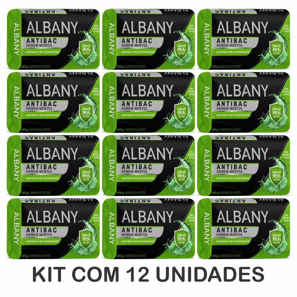 Kit 12 Sabonetes Albany Controle De Oleosidade 85g