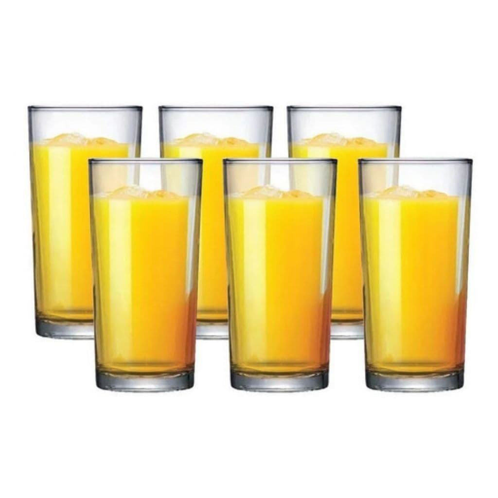 Jogo De Copos De Vidro Long Drink Para Água E Suco 255ml 6 Pcs