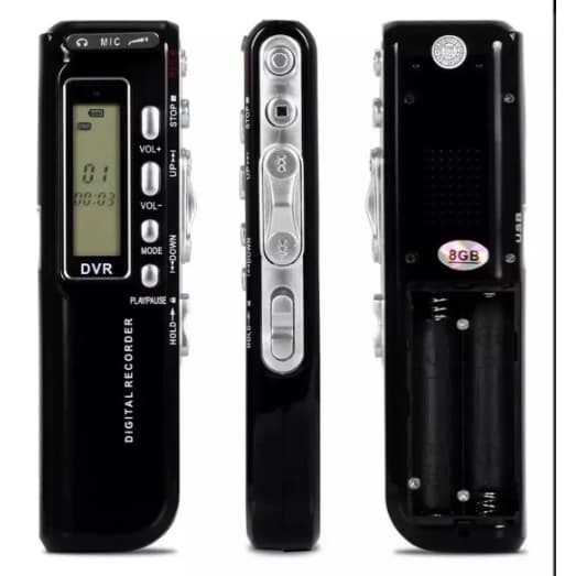 Gravador De Voz Digital 8gb Mp3 Usb Espião