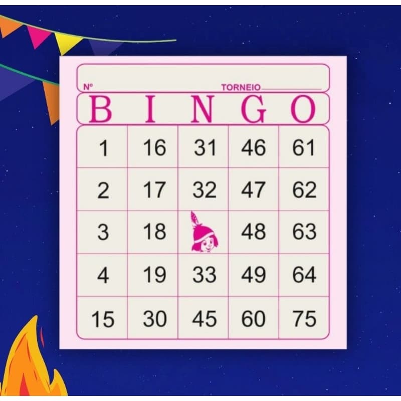 15 Blocos De Bingo  Rosa (1.500 Cartelas)