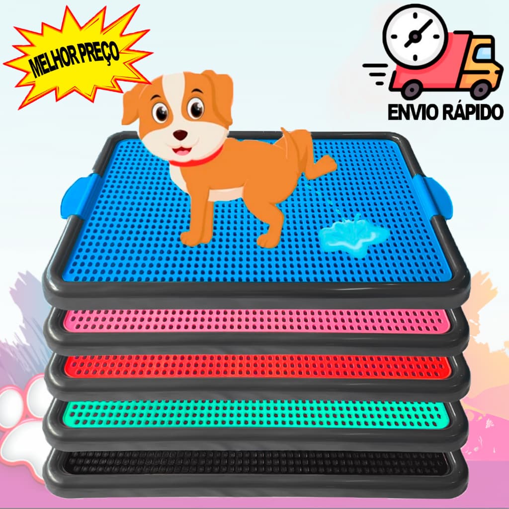 Sanitário Canino Grande Banheiro Pet Educador Xixi Sim Tapete Higiênico Cachorro