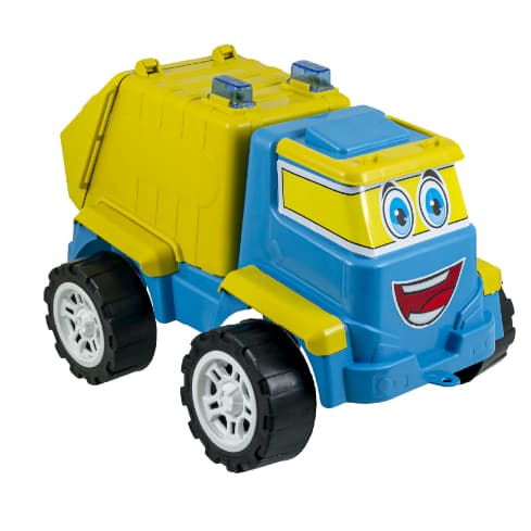 Caminhão De Coleta Seletiva Brinquedo Grande 30CM Carinha Divertida QUEEN SHOP