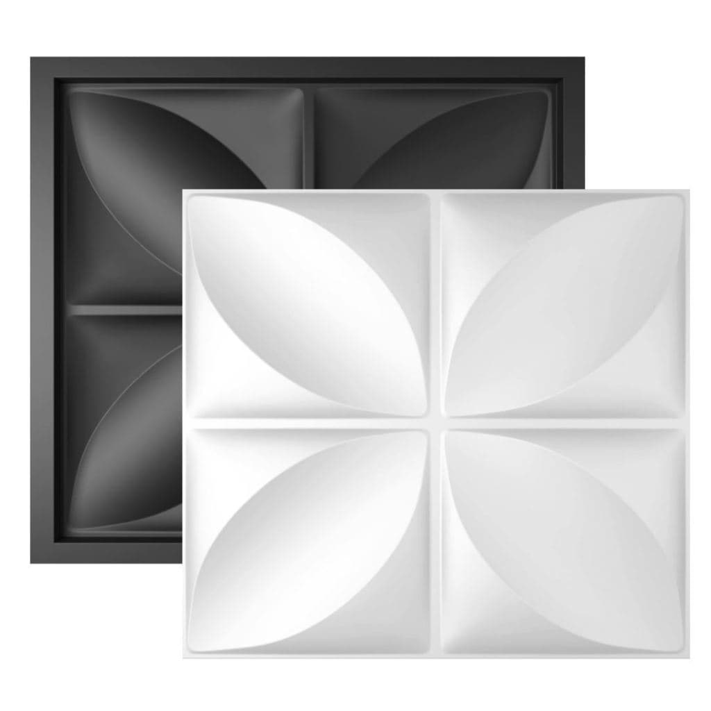 Forma 3d - Molde Para fabricar placas de gesso na medida de 29x29cm - Modelo Pétala Floral