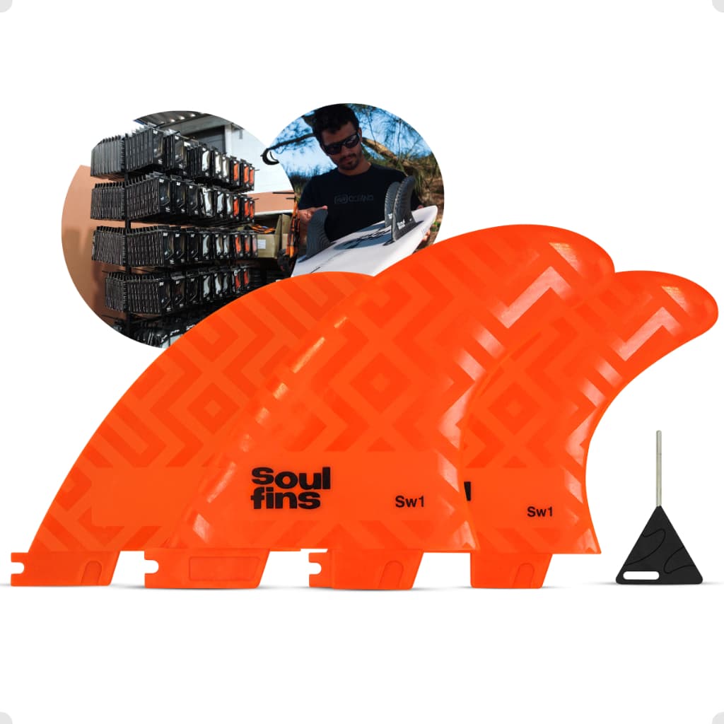 Jogo de Quilhas Triquilha Surf FCS2  Rígidas Injetadas Médias M3 e Grandes M5 - Alta Performance