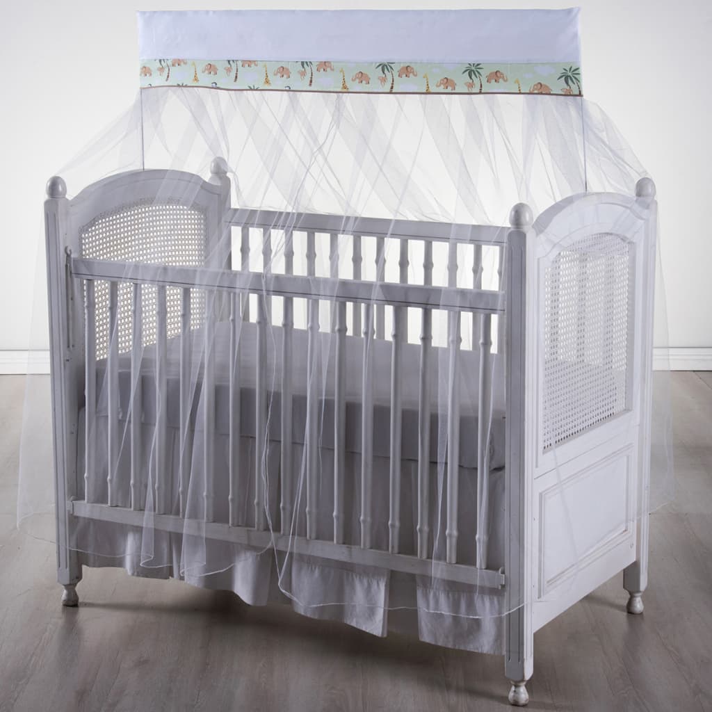 Mosquiteiro Para Berço Americano e Nacional com Bando Bordado e Estampado