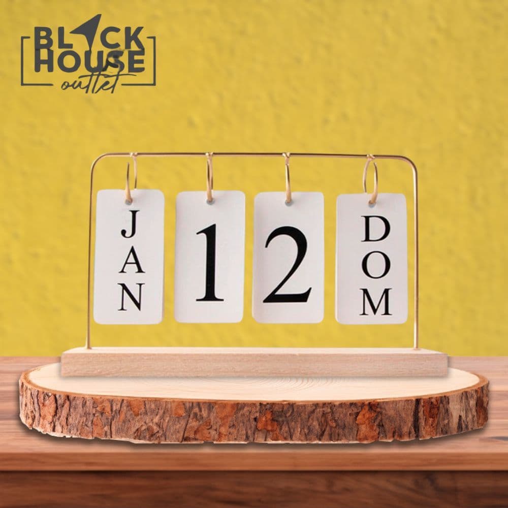 Calendário de Mesa Decorativo Permanente para Escritório Home Office