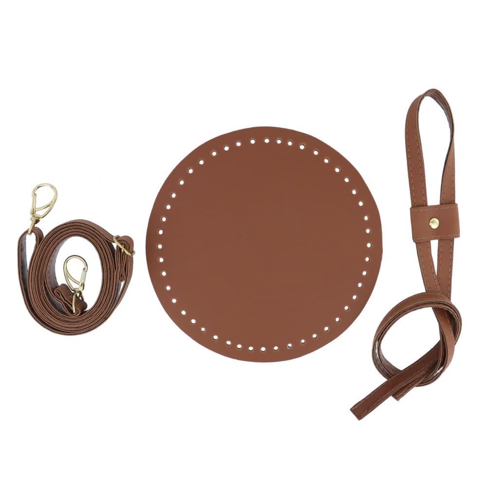 Kit Fundo 18/18 + Alça + Estrangulador pl bolsas saco crochê artesanatos,