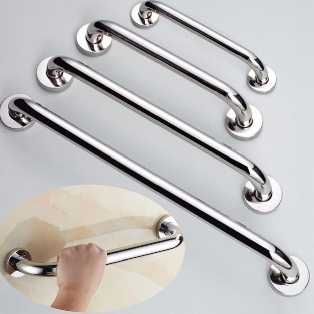 Barra de Apoio para Banheiro Suporte para Idosos e Deficientes Aço Inox - Até 110kg