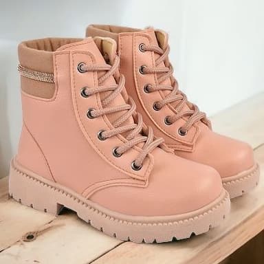 Coturno Juvenil Menina Infantil Feminino Bota Botinha Moda Estilo Confortável Solami