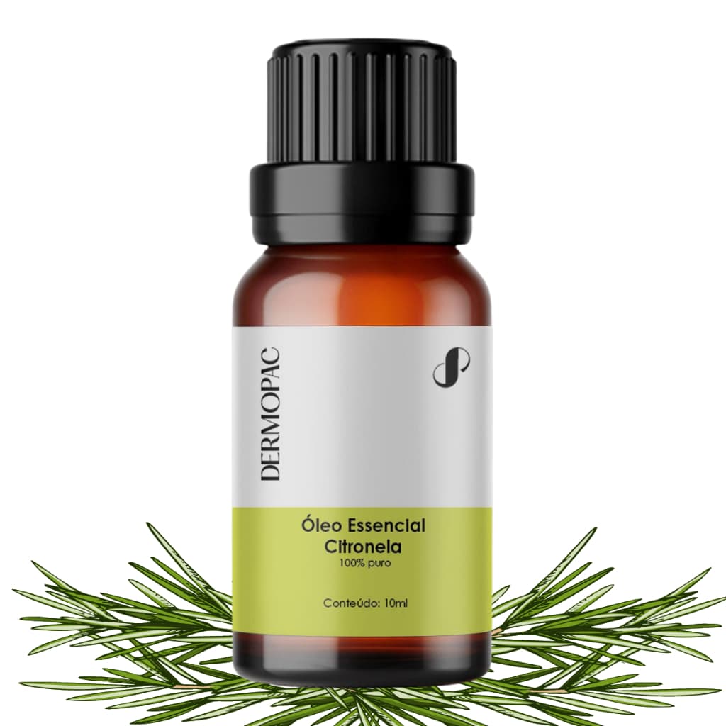 Óleo Essencial De Citronela Natural 100% Puro Dermopac 10ml