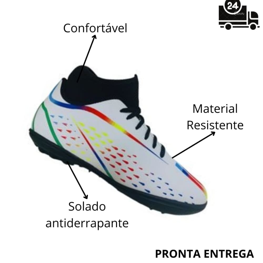 Chuteira Society Botinha Grama Sintética