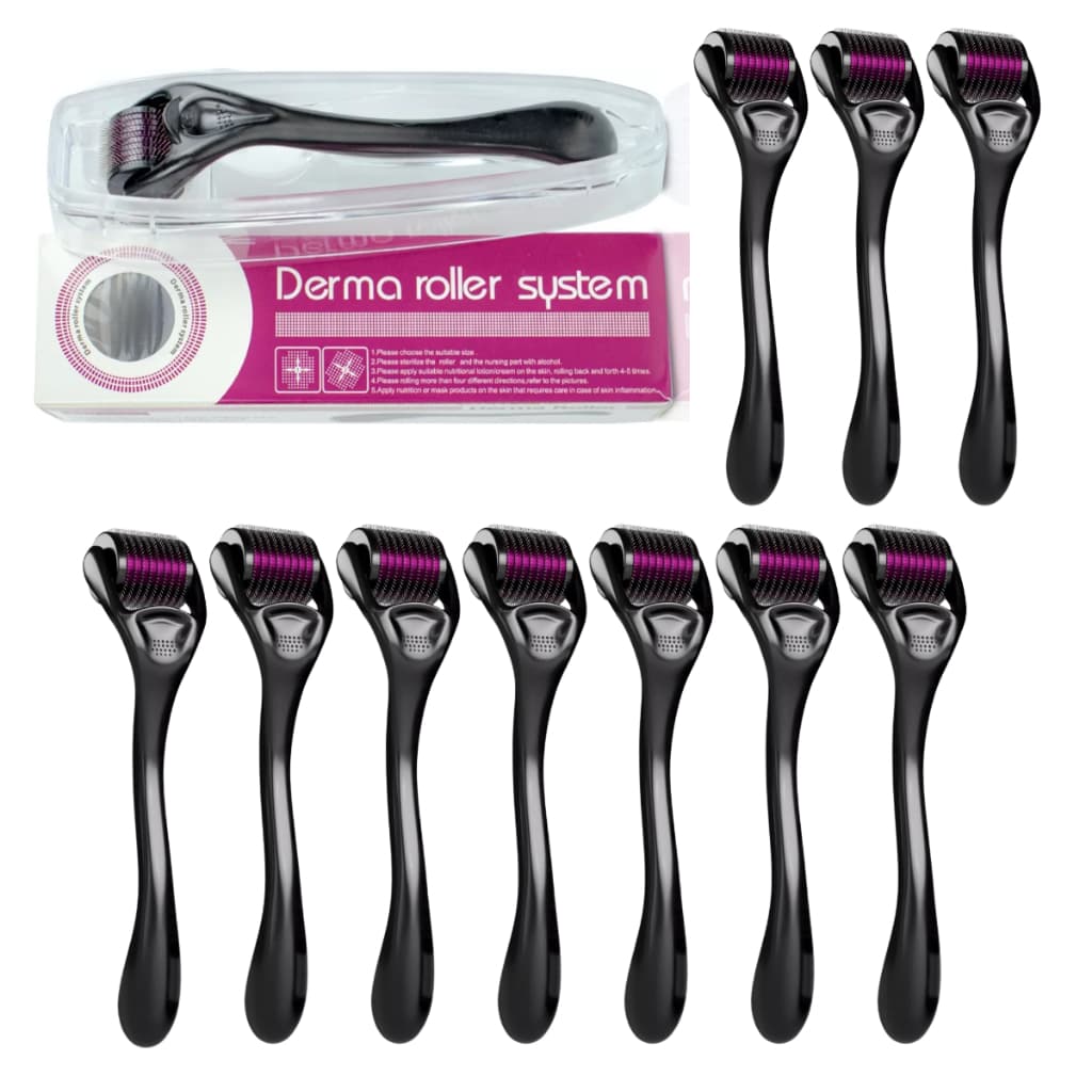 10 Un Dermaroller Microagulhamento Rolo Agulha System 540 Original com Anvisa Preencher Falha Cabelo Barba Cicatriz
