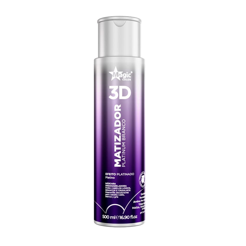 Magic Color Matizador 3D Platinum Branco - Efeito Platinado - 500ml