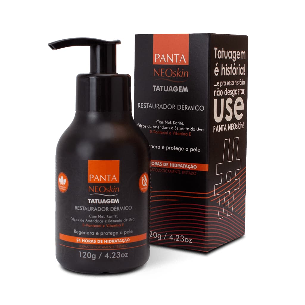 Hidratante Para Tatuagem Restaurador Dérmico Panta Neoskin Black - O melhor para a sua pele!