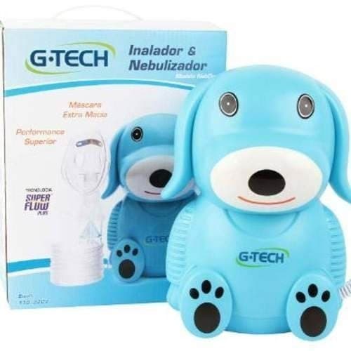 Nebulizador Gtech Dog Compressor SuperFlow Azul Bivolt Manual 110v 220v 127v e DOG DG1 BRANCO