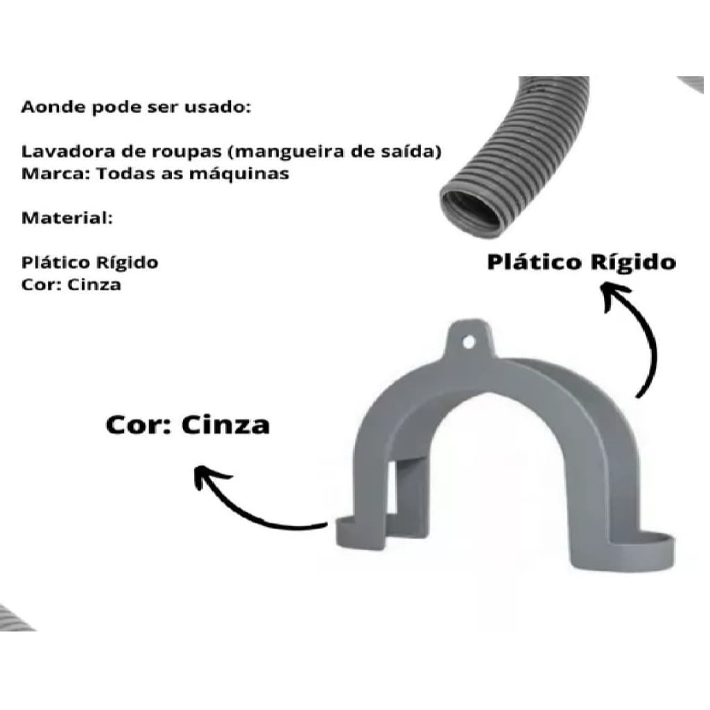 Curva Externa Para Mangueira De Saída Lavadora Apoio Parede