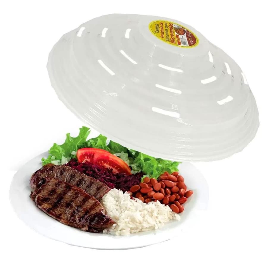 Tampa Protetora De Alimentos Para Microondas De Plástico