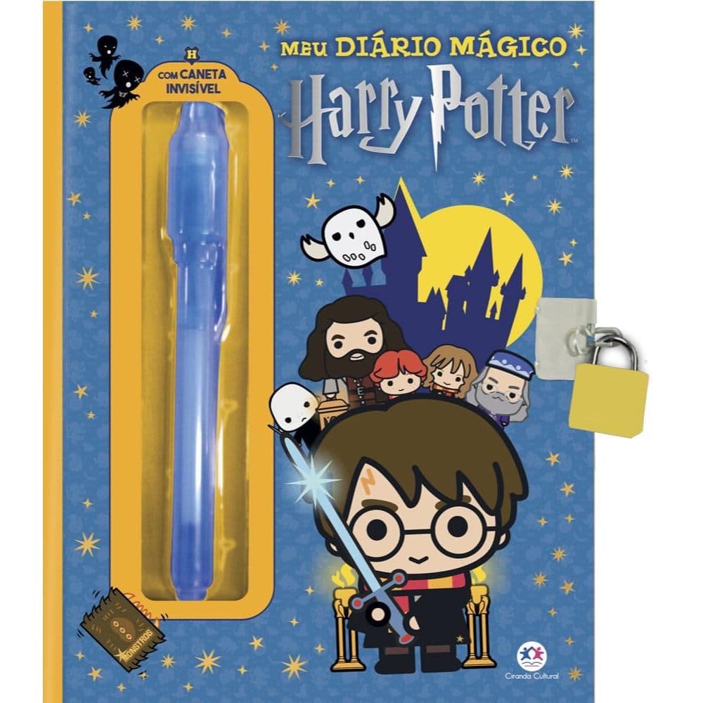 Livro Diario Magico Harry Potter com Caneta Magica Invisivel