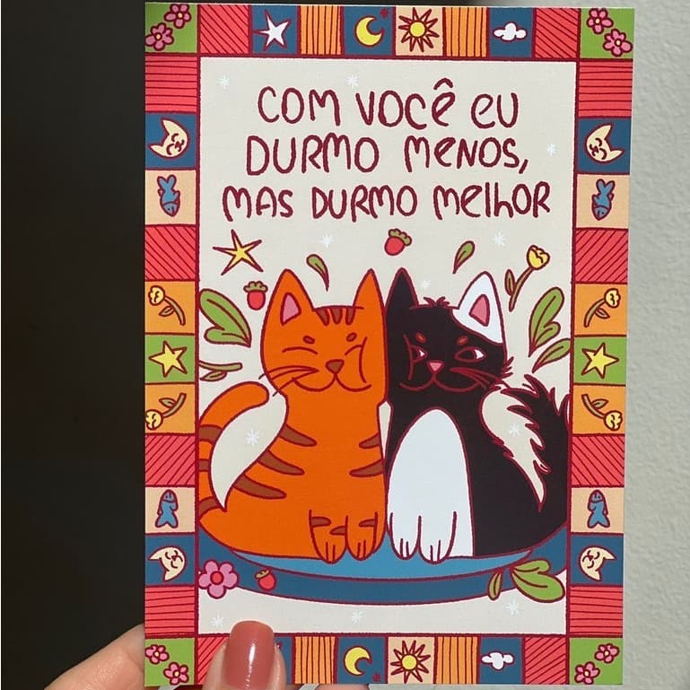 Cartão Gatinhos que Dormem Pouco