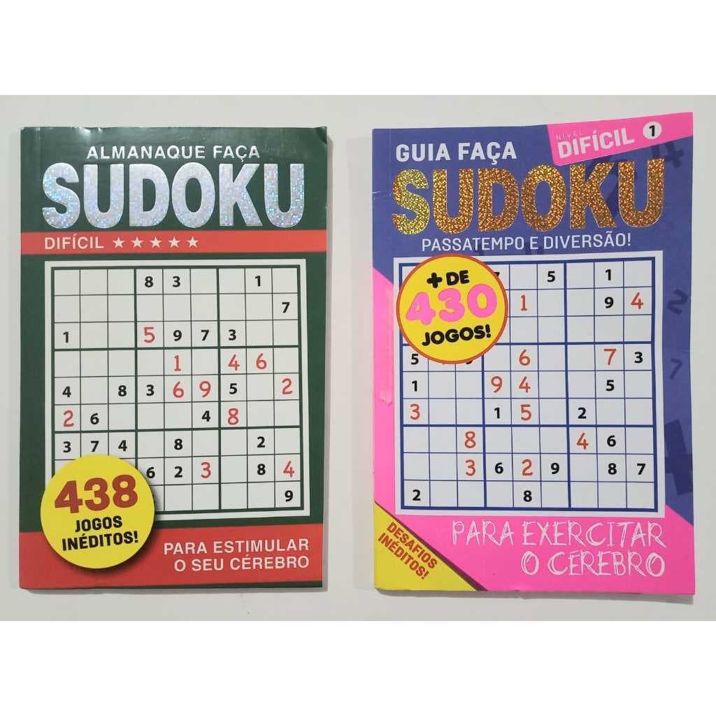 Kit 868 Jogos SUDOKU em 2 Livros 200 Páginas