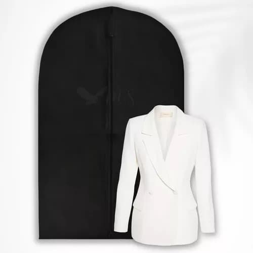 Capa TNT Roupas Protetora Terno Vestido Roupa Com Zíper 60 x 100 cm