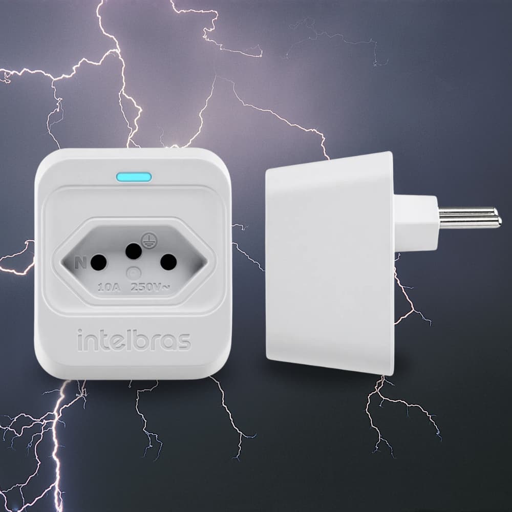 Anti Surto Tomada De Proteção Elétrica Bivolt Intelbras EPS 301 Dispositivo De Proteção Branco Contra Curto Circuito