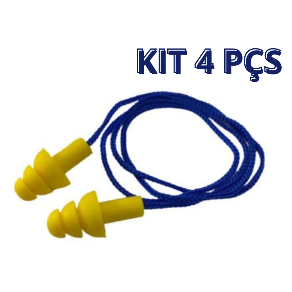 Kit Protetor Auricular Plug de Copolímero 12DB CA 18.190 - Plasconex