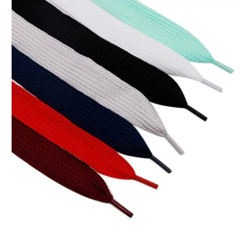 Cadarço Chato Poliéster Para Tênis Adulto 1,30 Cm Varias Cores 3 Pares