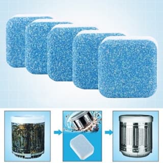 KIT Pastilhas para Limpeza de Máquinas de Lavar Roupas Efervescentes Multifuncional