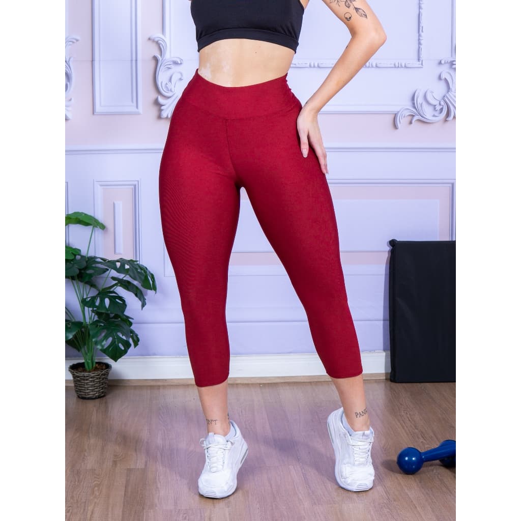 Calça Legging Corsário Suplex Cintura Alta Academia Fitness Moda LLevo