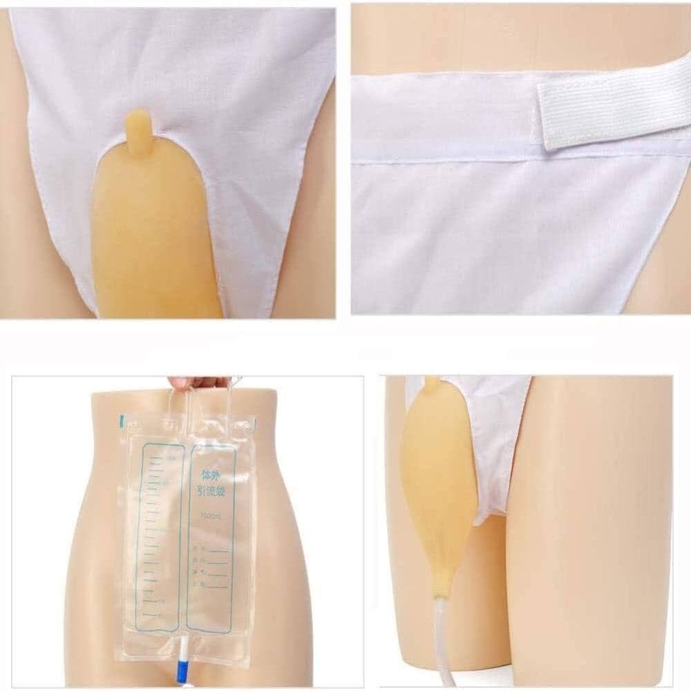 Coletor De Urina Masculino Com Bolsa 1000ml Incontinência