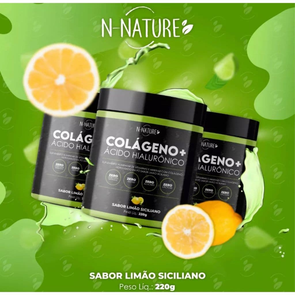 Colageno + Ácido Hialuronico Otimo Para Rugas Queda De Cabelos Não Perca