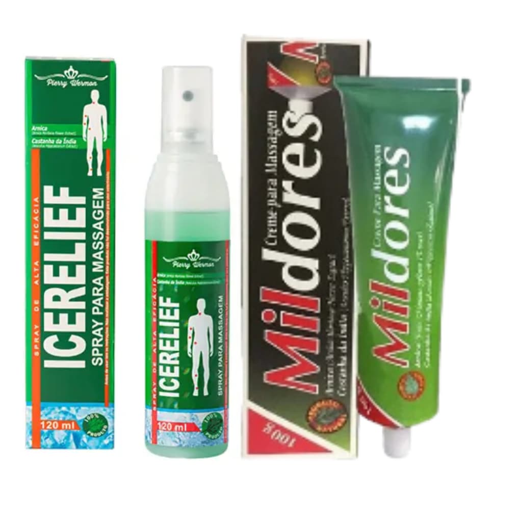 KIt 1 Spray  ICERELIEF – 120ml + 1 Pomada Mil Dores Original